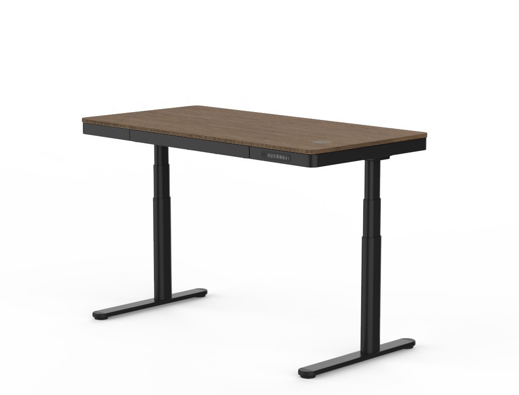 Höhenverstellbarer Schreibtisch Q8 mit Bambus-Tischplatte