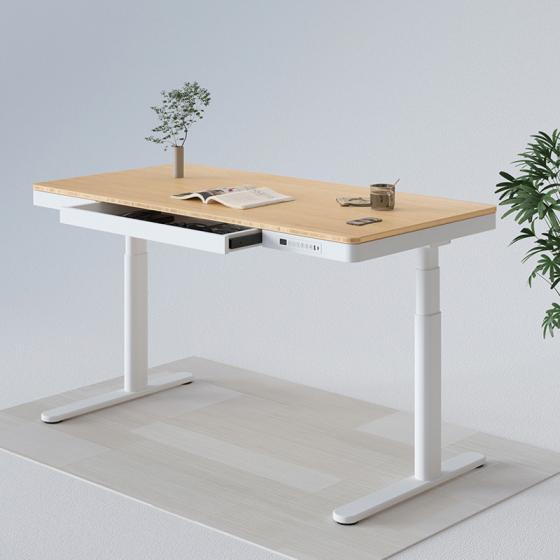 FlexiSpot Bambus Höhenverstellbarer Schreibtisch Q8 weiß