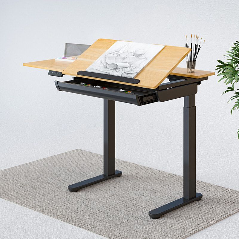 FlexiSpot Höhenverstellbarer Zeichentisch ED1, mit klappbarer Tischplatte