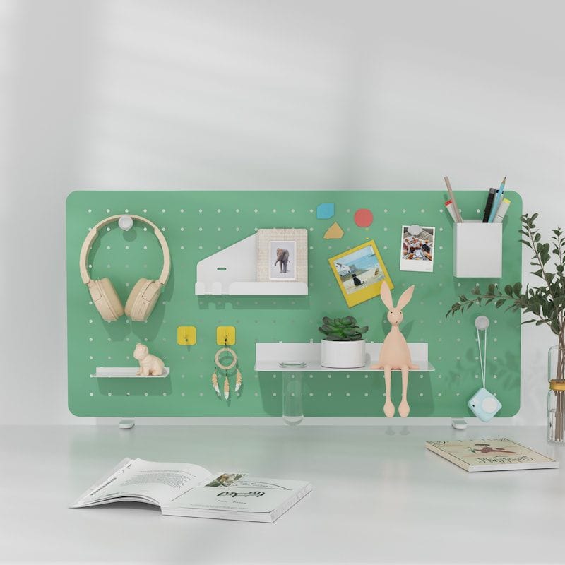 FlexiSpot DDB Lochplatte, Schreibtisch Organizer, DIY-Platte,mittelgroß,740×370mm, Grün